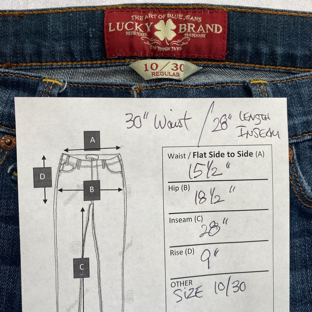 Lucky Brand Classic Fit Crop Dark Denim Jeans - Women’s Size: 10/30 - Picture 10 of 11